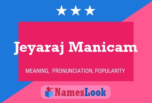 Jeyaraj Manicam 名字海报