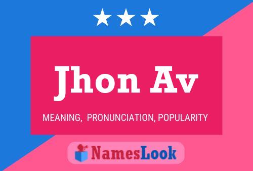 Jhon Av 名字海报