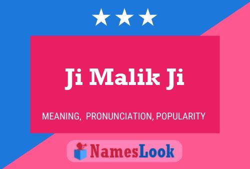 Ji Malik Ji 名字海报