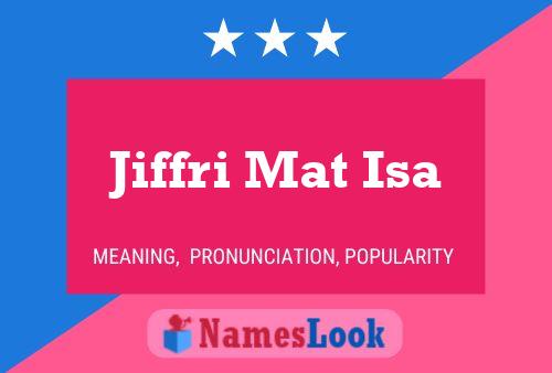 Jiffri Mat Isa 名字海报