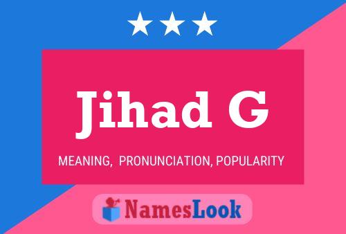 Jihad G 名字海报