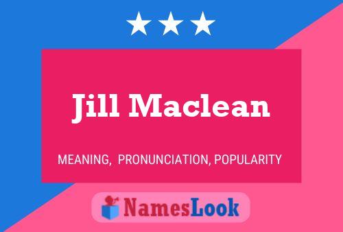 Jill Maclean 名字海报