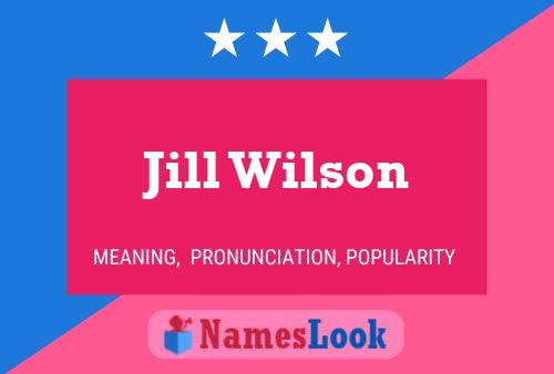 Jill Wilson 名字海报