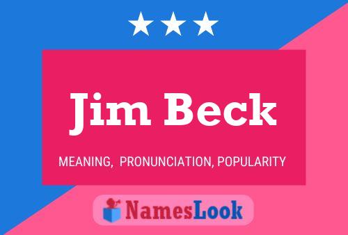 Jim Beck 名字海报