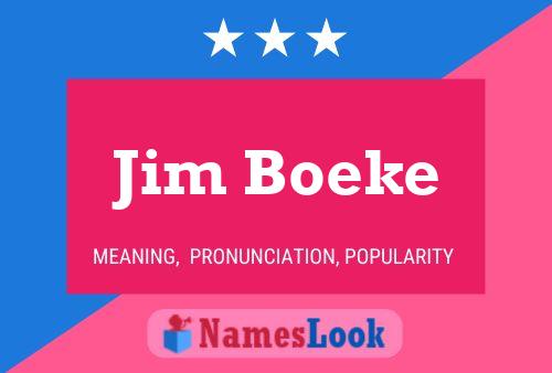 Jim Boeke 名字海报