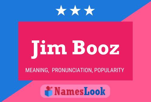 Jim Booz 名字海报