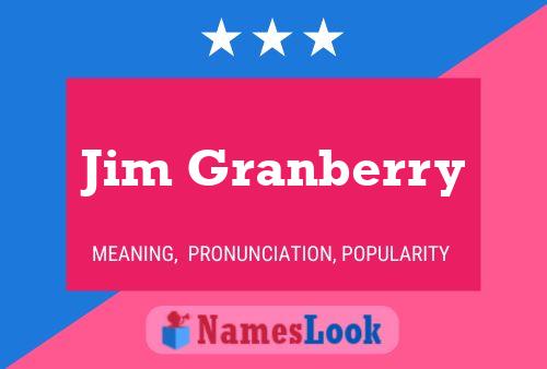 Jim Granberry 名字海报