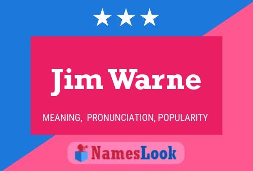 Jim Warne 名字海报