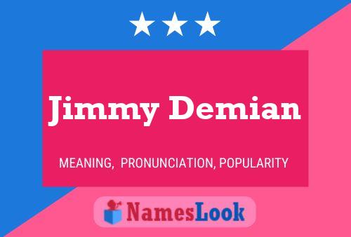 Jimmy Demian 名字海报