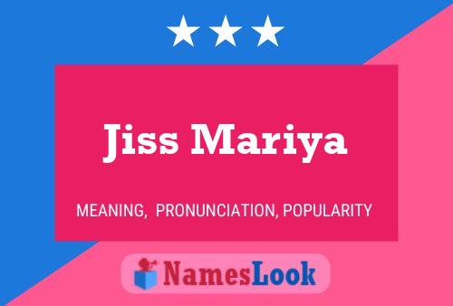 Jiss Mariya 名字海报