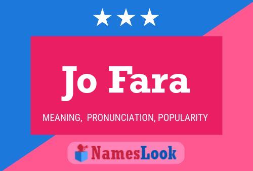 Jo Fara 名字海报