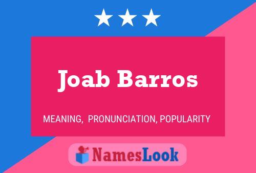 Joab Barros 名字海报