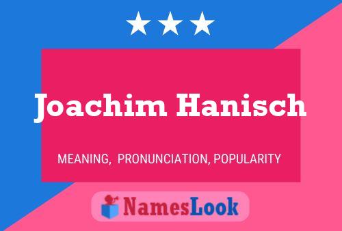 Joachim Hanisch 名字海报