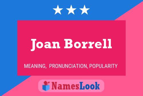 Joan Borrell 名字海报