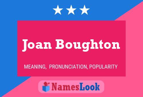 Joan Boughton 名字海报