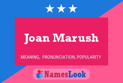 Joan Marush 名字海报