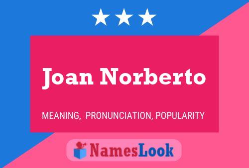 Joan Norberto 名字海报