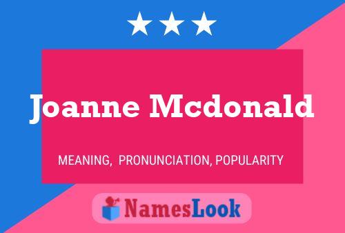 Joanne Mcdonald 名字海报