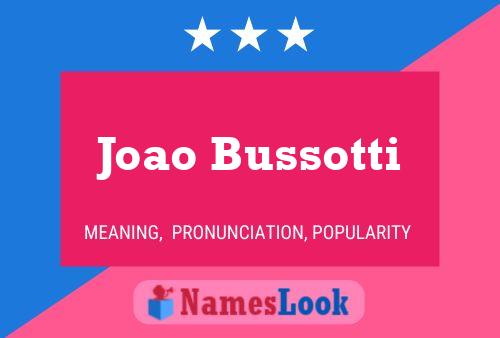 Joao Bussotti 名字海报