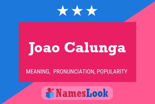 Joao Calunga 名字海报