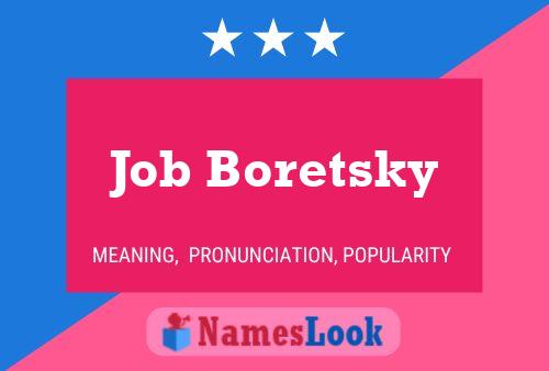 Job Boretsky 名字海报