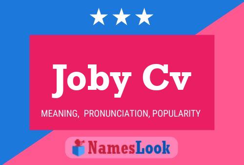 Joby Cv 名字海报