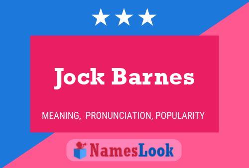 Jock Barnes 名字海报