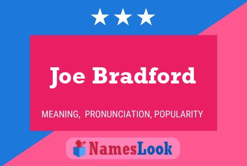 Joe Bradford 名字海报