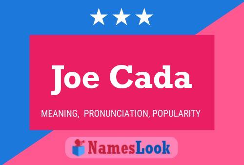 Joe Cada 名字海报