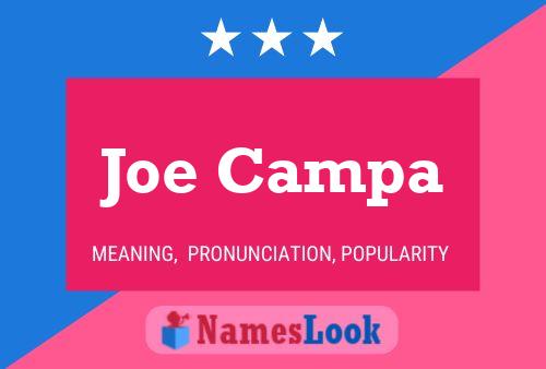 Joe Campa 名字海报