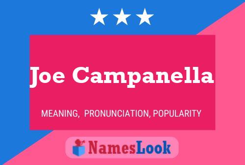 Joe Campanella 名字海报