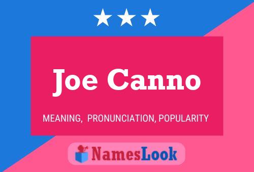 Joe Canno 名字海报