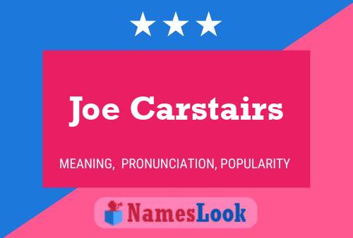 Joe Carstairs 名字海报