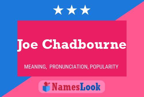 Joe Chadbourne 名字海报