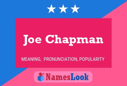 Joe Chapman 名字海报