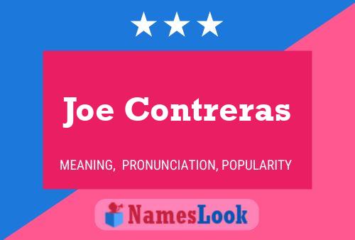 Joe Contreras 名字海报