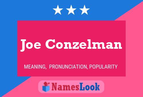 Joe Conzelman 名字海报