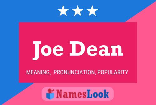 Joe Dean 名字海报