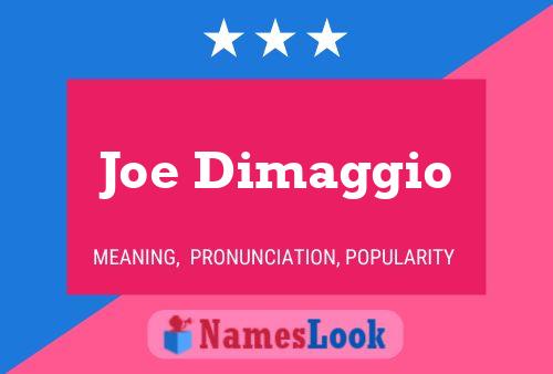 Joe Dimaggio 名字海报