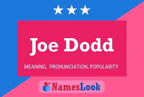 Joe Dodd 名字海报