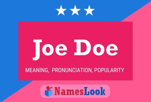 Joe Doe 名字海报