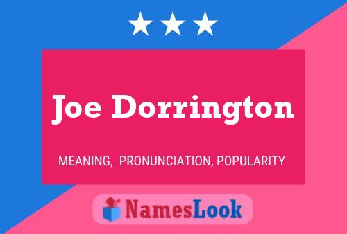 Joe Dorrington 名字海报