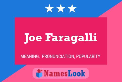 Joe Faragalli 名字海报