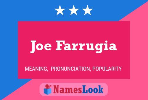 Joe Farrugia 名字海报