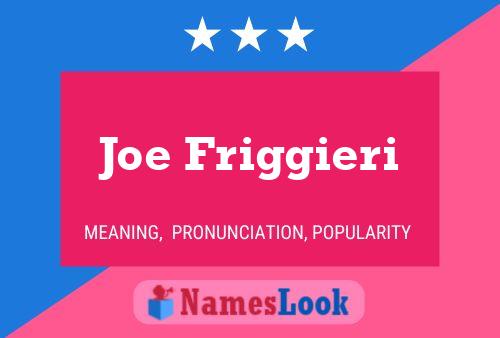 Joe Friggieri 名字海报