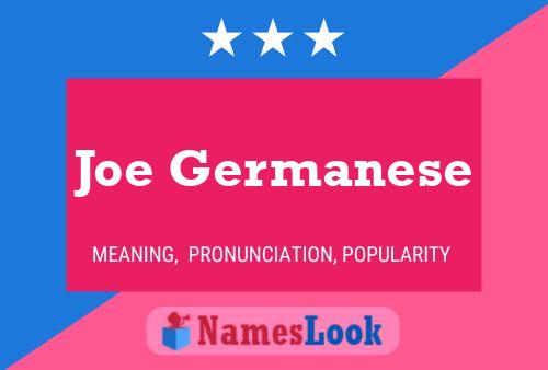 Joe Germanese 名字海报