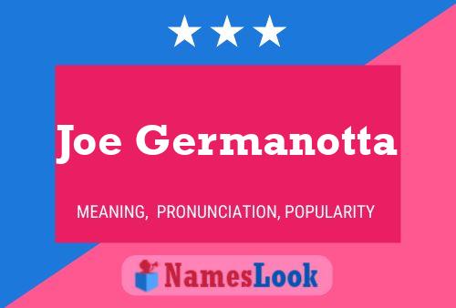 Joe Germanotta 名字海报