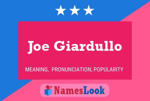 Joe Giardullo 名字海报