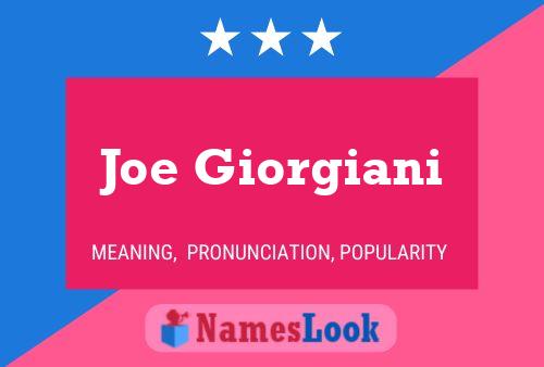 Joe Giorgiani 名字海报