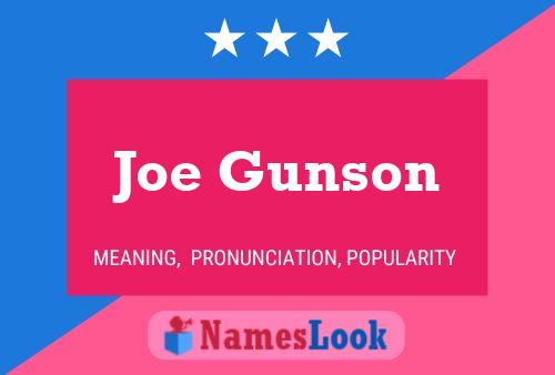 Joe Gunson 名字海报